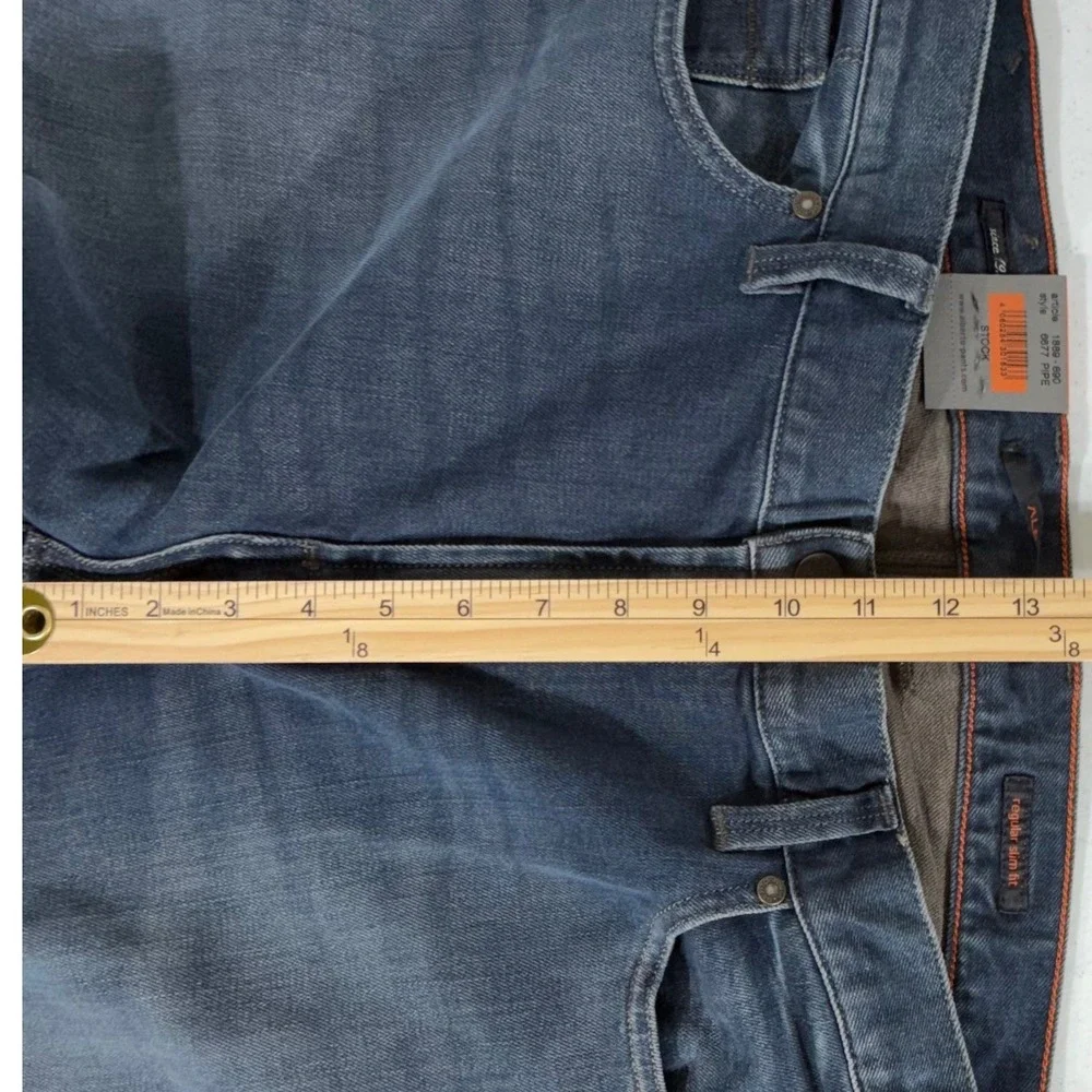 Alberto Pipe Regular Slim Fit Jeans 38x34 Overdyed Vintage Wash Urban Modern NWT